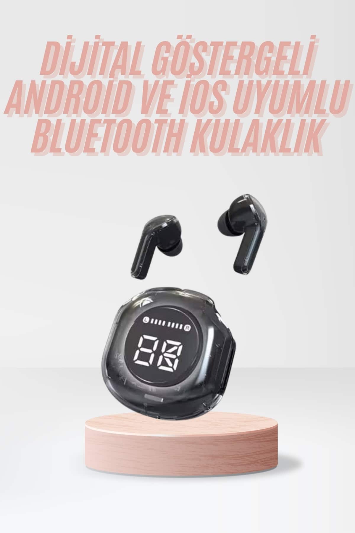 1-230 Yeni Nesil Bluetooth Kulaklık Dijital Göstergeli Gaming Dokunmatik 5.3 Kablosuz - vipsepet - Görsel 1
