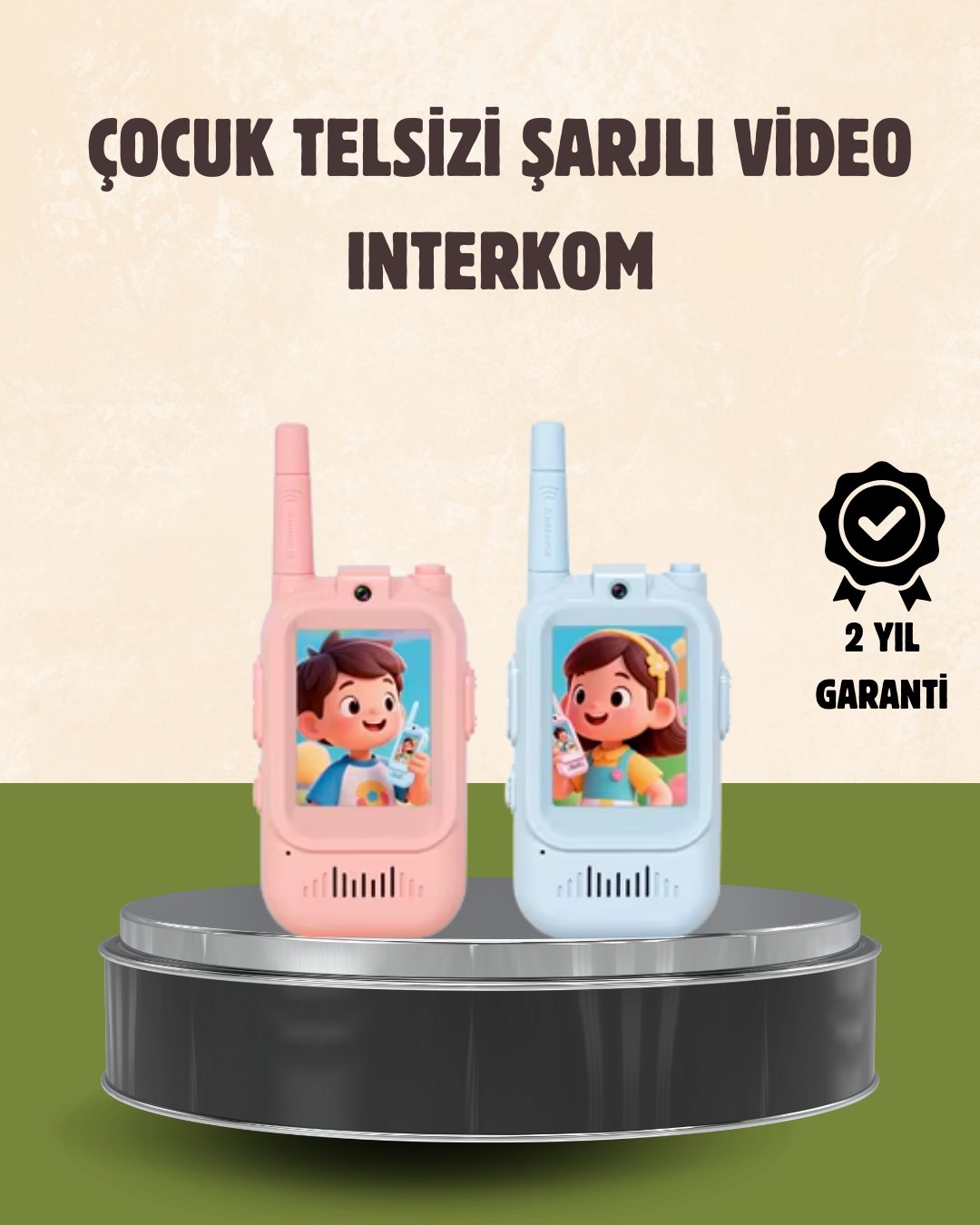 1-232 Görüntülü Walkie Talkie Çocuklar İçin Video İnterkomlu Oyuncak - Vipsepet - Görsel 1