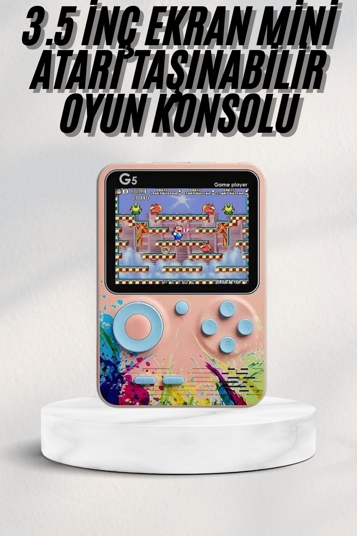 1-233 3 İnç Ekran 500 Oyunlu Game Box Mini Taşınabilir Oyun Konsolu - Vipsepet - Görsel 1