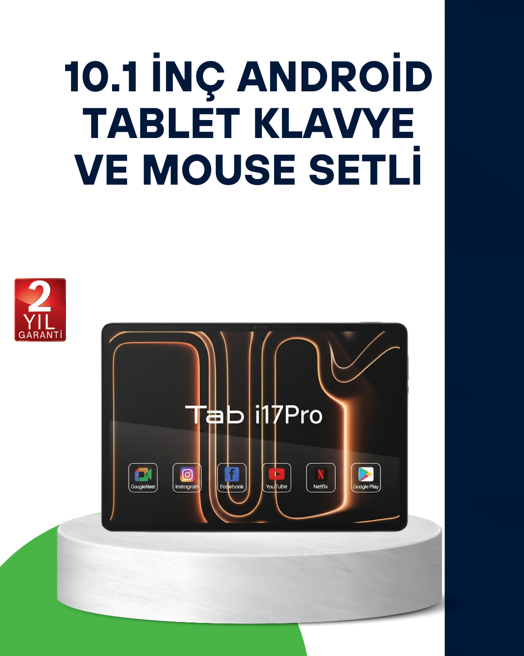 1-233 10.1 İnç Android Tablet Klavye ve Mouse Setli 5G Destekli - Vipsepet - Görsel 1