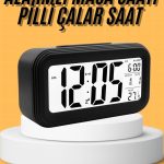 Dijital Masa Saati Takvim Çalar Saat Alarmlı Işıklı Led Ekran Pilli - Vipsepet