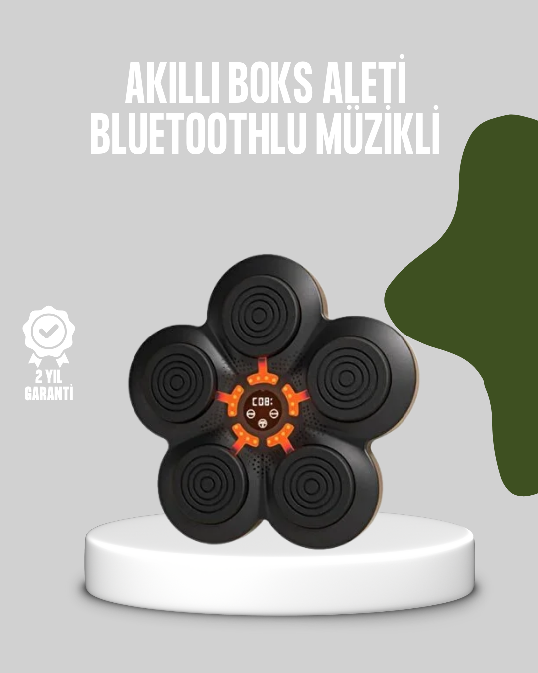 1-235 Akıllı Müzikli Boks Makinesi Bluetooth Bağlantılı Işıklı Hedefli Fitness Aleti - Vipsepet - Görsel 1