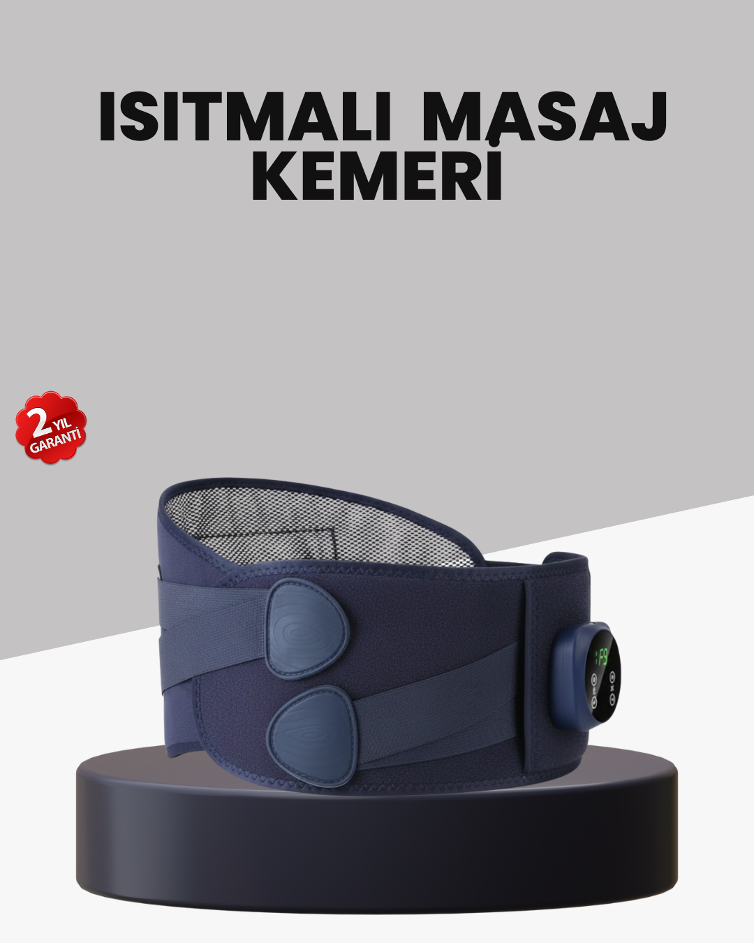 1-239 Titreşimli Masajlı Bel Kemeri Isıtmalı Destekli - Vipsepet - Görsel 1