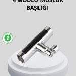 360° Dönebilen Musluk Başlığı 4 Fonksiyonlu Su Tasarruflu ve Dayanıklı - Vipsepet