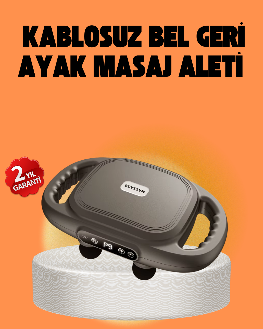 1-26 Şarjlı 6 Başlıklı Masaj Tabancası 2000 mAh Sessiz Güçlü Motor - Vipsepet - Görsel 1
