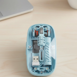 Bluetooth 5.2 ve 2.4G USB Kablosuz Mouse Pilli Mavi Tasarım - Vipsepet