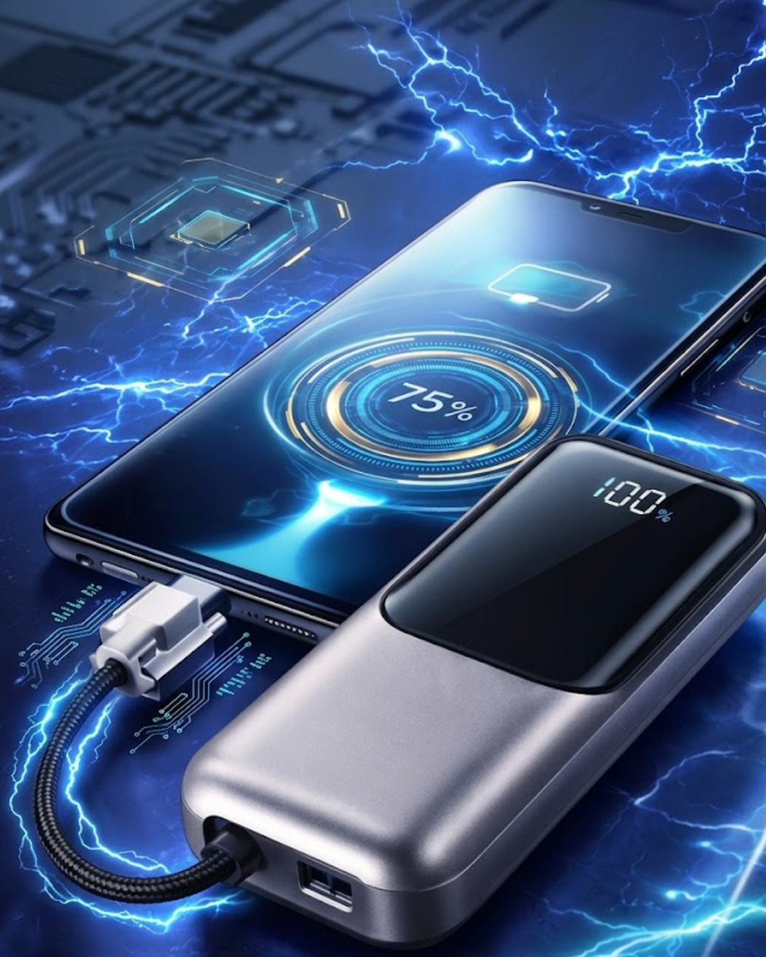 1-27 Dijital Göstergeli 13000 mAh Süper Hızlı Şarj Destekli Taşınabilir Powerbank - vipsepet - Görsel 1