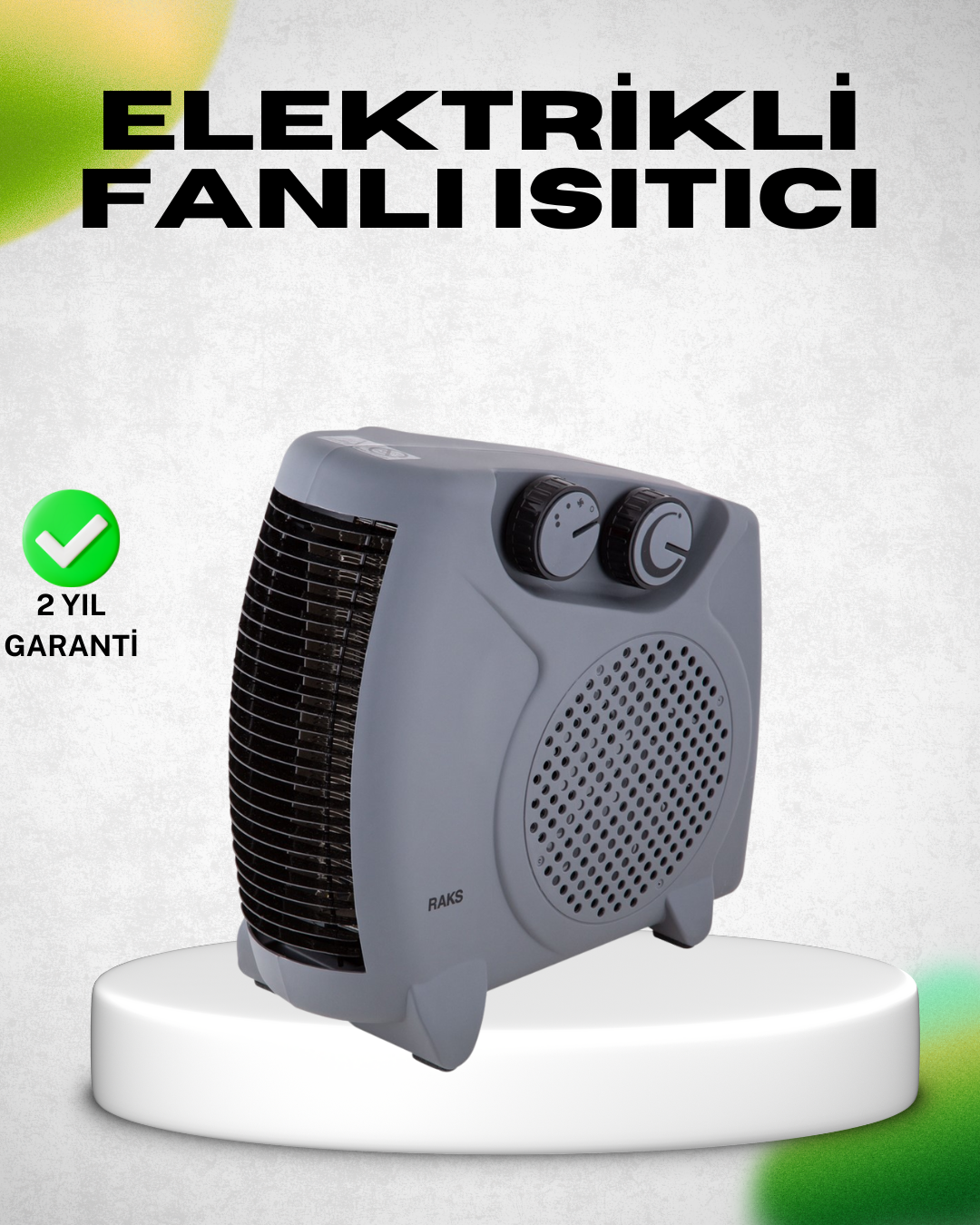1-29 Fanlı Elektrikli Isıtıcı Termostatlı Güvenli Yanmaz Plastik Gövde - Vipsepet - Görsel 1