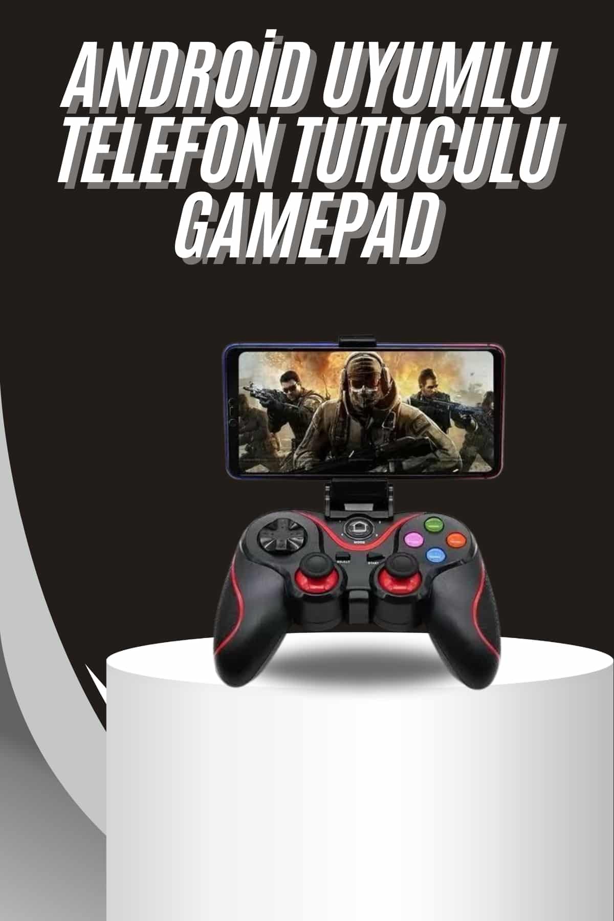 1-3 Kablosuz Oyun Kolu Bluetooth Joystick Gamepad Android Uyumlu - Vipsepet - Görsel 1