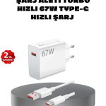 67W Turbo Type-C Hızlı Şarj Adaptörü – Akıllı Koruma Çipli, Hızlı Şarj Destekli - Vipsepet