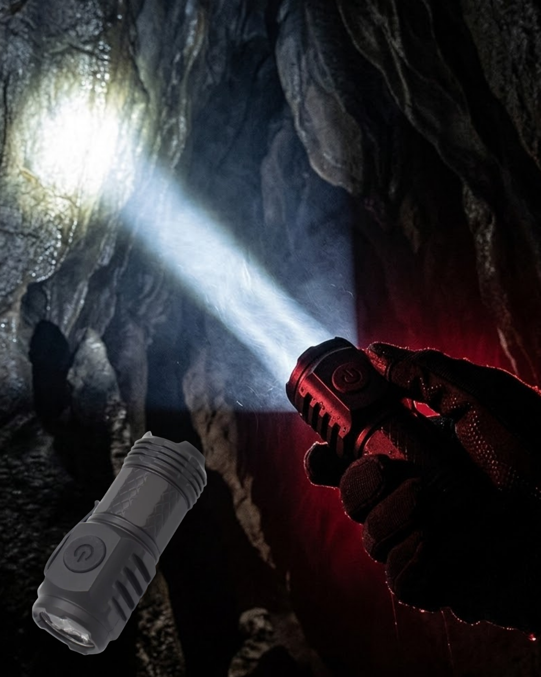 1-32 Mini El Feneri 3 LED Güçlü Aydınlatma ve Type-C Şarj Özellikli - Vipsepet - Görsel 1