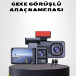 Üç Kameralı Dash Cam 170° Geniş Açılı Full HD Gece Görüşlü - Vipsepet
