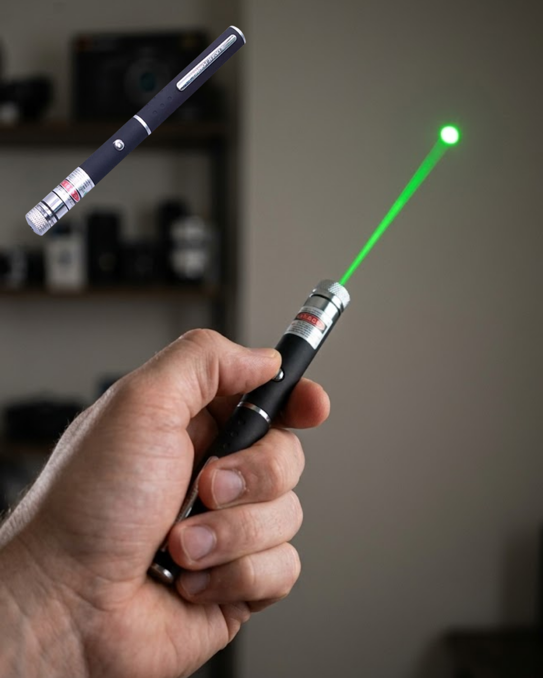 1-34 Yeşil Lazer Pointer Güçlü Işın Uzun Menzil ve Kompakt Tasarım - Vipsepet - Görsel 1