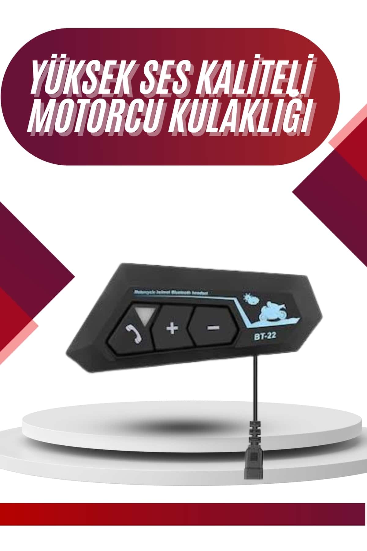 1-37 Intercom Bluetooth Kask Kulaklık Motosiklet Kulaklık 5.0 Bluetooth - vipsepet - Görsel 1