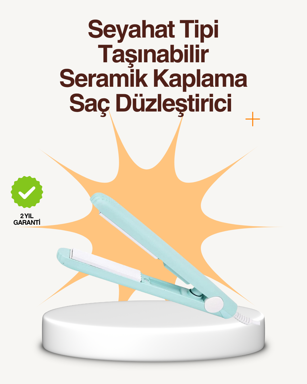 1 Seramik Kaplamalı, Saç Hasarını Azaltan Kısa Saçlara Uygun Bukle Maşası - Vipsepet - Görsel 1
