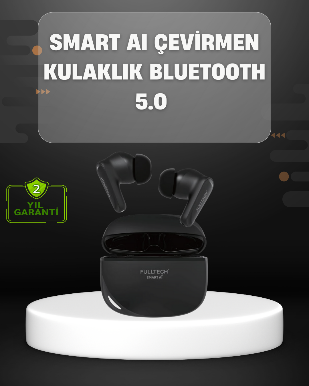 1-39 Yapay Zeka Destekli Bluetooth Kulaklık Anlık Çeviri ve Gürültü Engelleme - vipsepet - Görsel 1