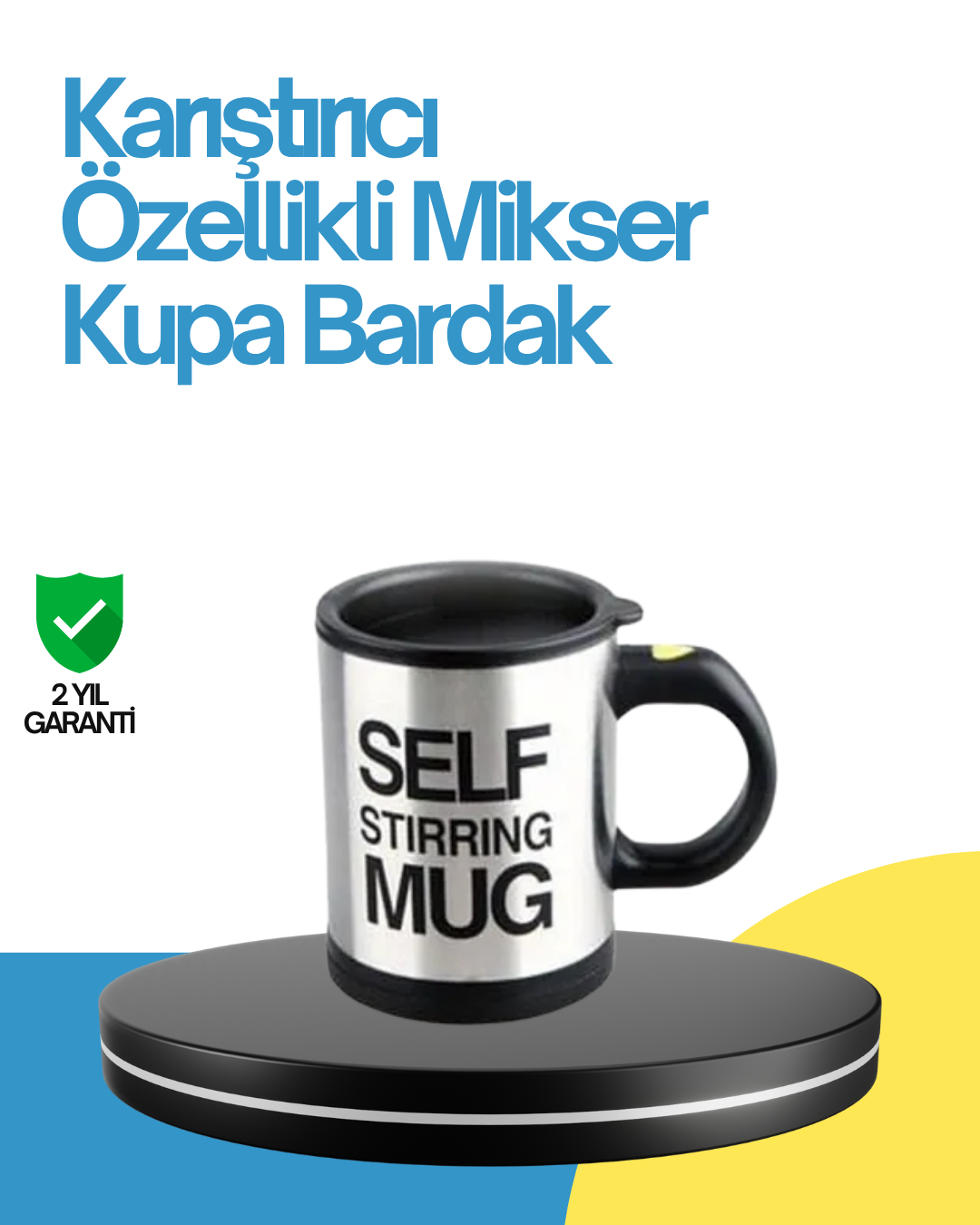 1-4 Kendi Kendini Karıştıran Termos Kupa – Pratik, Güçlü Motorlu ve Termos Özellikli - Vipsepet - Görsel 1