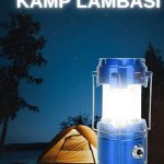 Büyük Boy Güneş Enerjili Kamp Feneri Işıldak Lamba USB Şarjlı - Vipsepet
