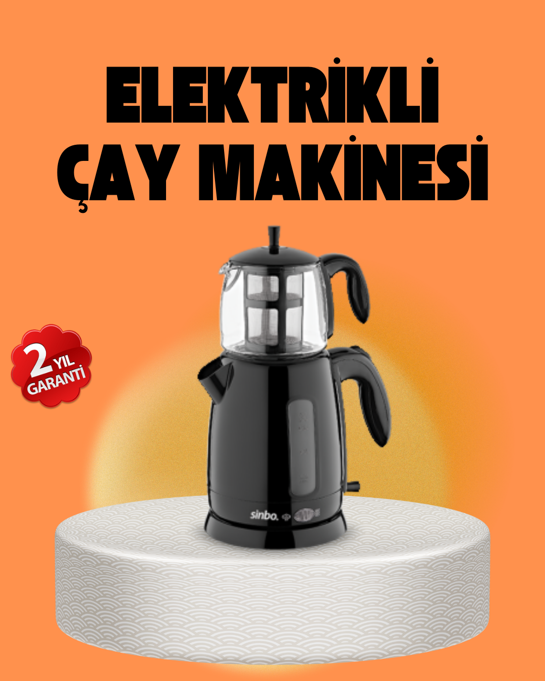 1-41 Sinbo STM 5840 Elektrikli Çay Makinesi 1800 Watt 1,7 Litre - Vipsepet - Görsel 1