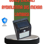 Hareket Sensörlü Güneş Enerjili Dış Mekan LED Lamba 100/144 LED - Vipsepet