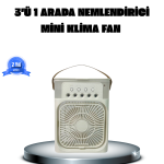 Taşınabilir Mini Klima Fan 3’ü 1 Arada Soğutucu, Nemlendirici ve Gece Lambası - Vipsepet