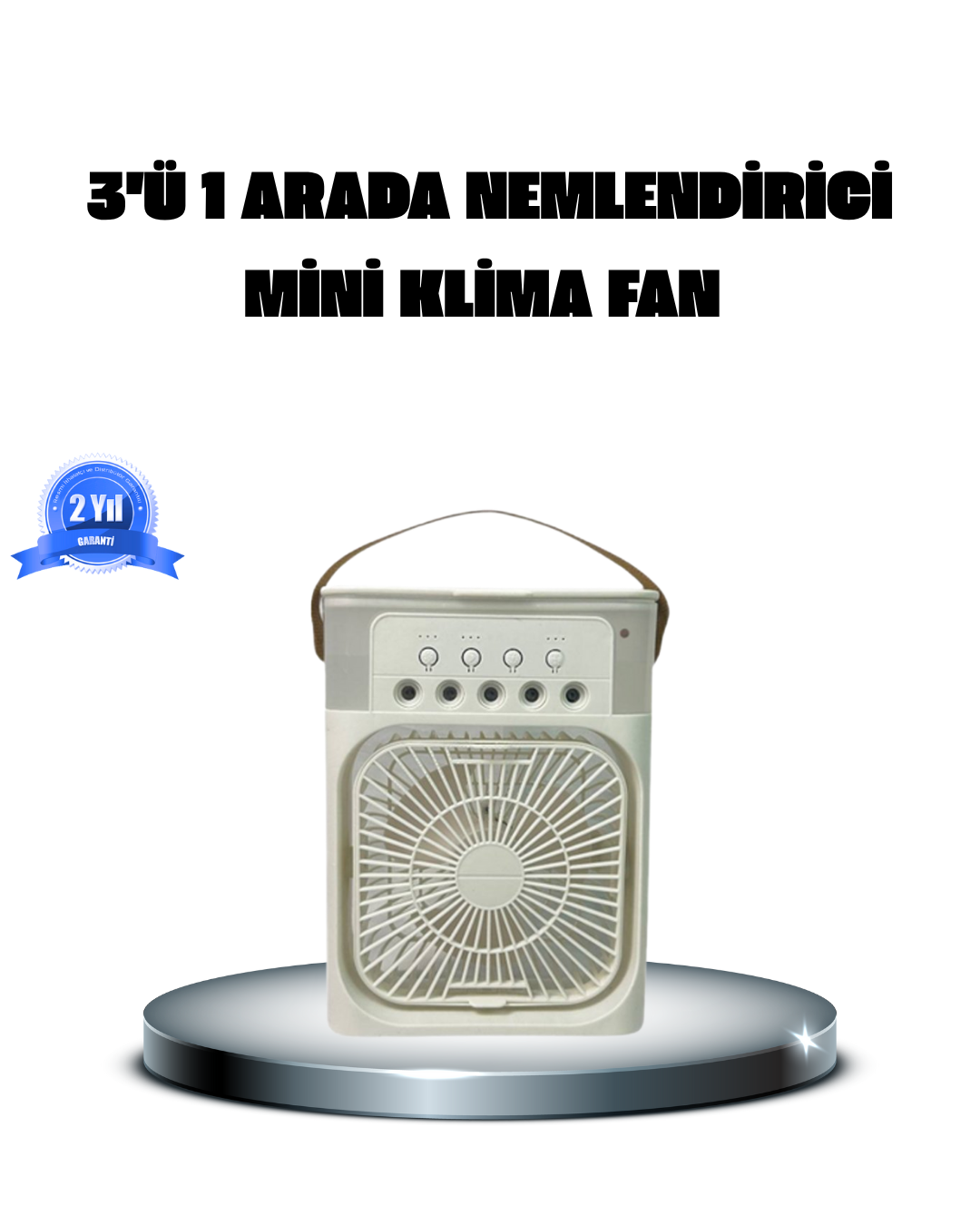 1-42 Taşınabilir Mini Klima Fan 3’ü 1 Arada Soğutucu, Nemlendirici ve Gece Lambası - Vipsepet - Görsel 1