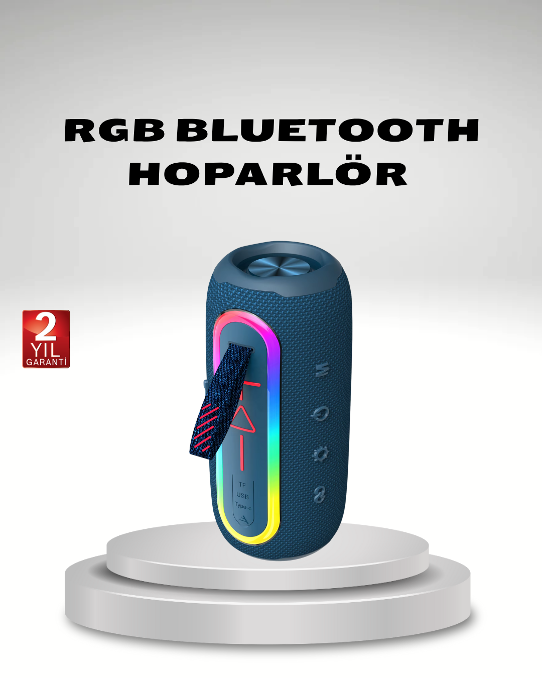1-43 Taşınabilir Mini Bluetooth Hoparlör Güçlü Ses ve Şık Kırmızı Tasarım - Vipsepet - Görsel 1