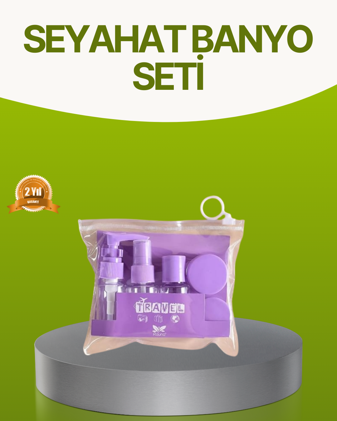 1-43 Seyahat Banyo Seti 5 Parça Şeffaf Taşıma Çantalı 30 ml - Vipsepet - Görsel 1