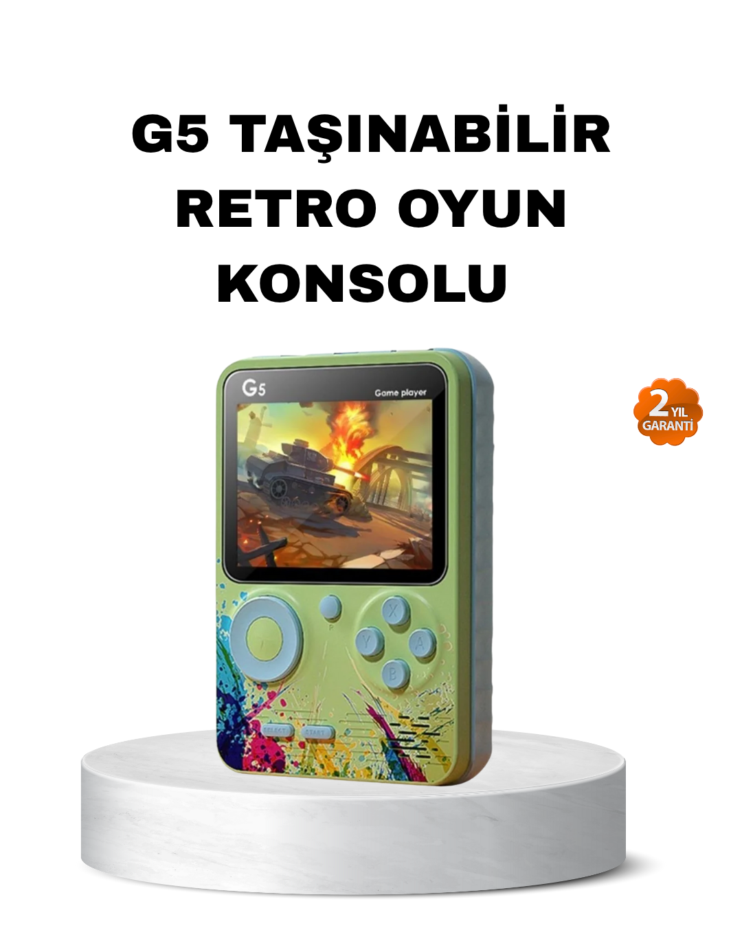 1-45 G5 Retro Oyun Konsolu 500 Klasik Oyunlu 3 İnç HD Ekran ve TV Bağlantılı - Vipsepet - Görsel 1