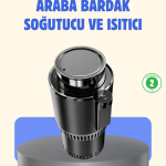 Araç İçi Akıllı Bardaklık Isıtıcı Soğutucu Dijital Ekranlı - Vipsepet