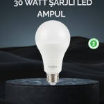 Şarjlı LED Ampul 30 Watt Soğuk Beyaz - Vipsepet