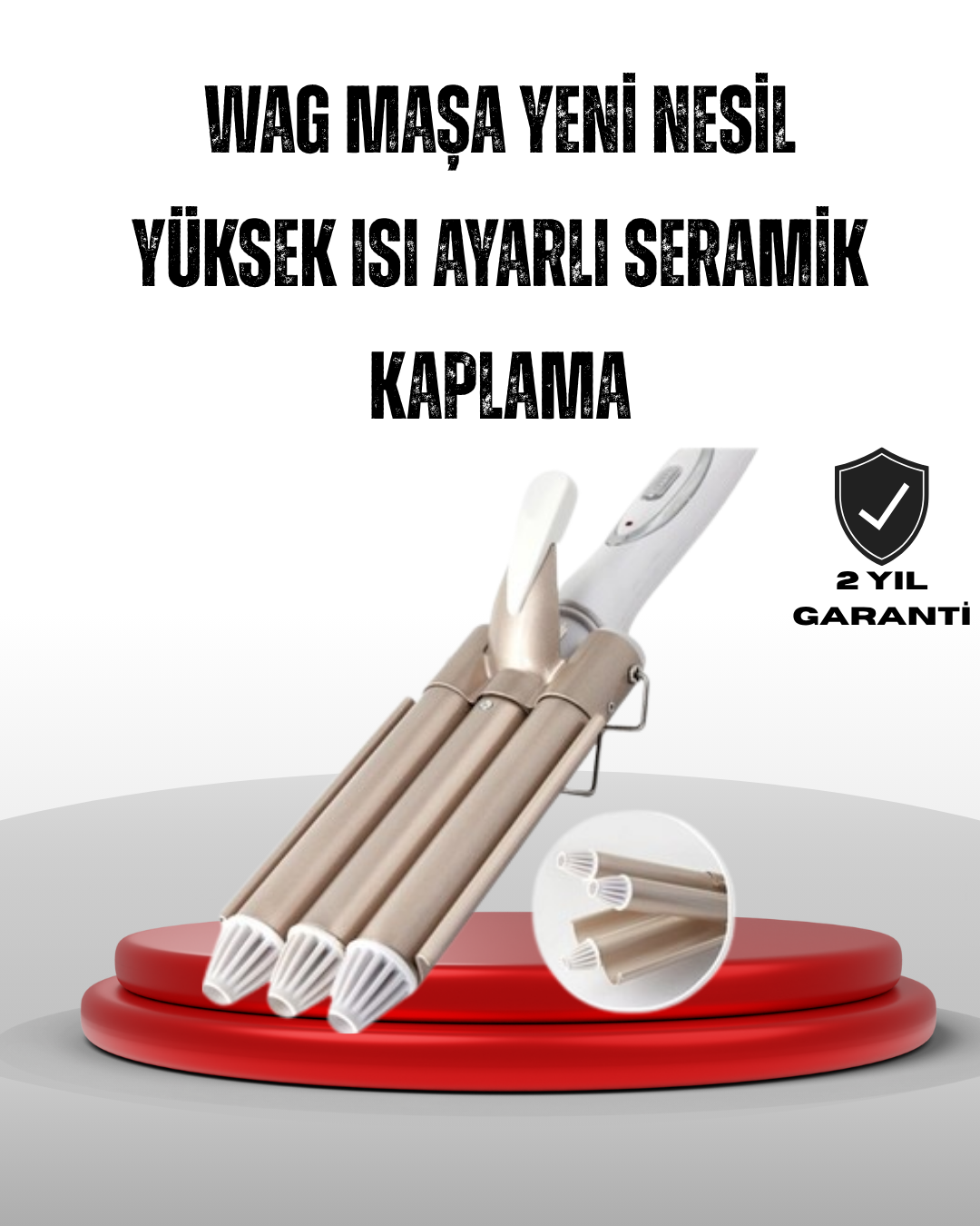 1-48 Ayarlanabilir Isı Ayarıyla Profesyonel Bukle Maşası – Hızlı ve Nazik Şekillendirme - Vipsepet - Görsel 1