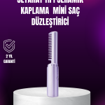 Kablosuz USB Şarjlı Saç Düzleştirici Tarak – Seyahat Boy - Vipsepet