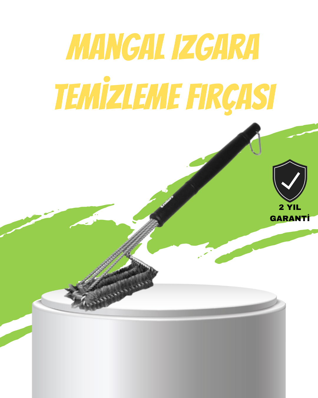 1-49 Mangal Izgara Temizleme Fırçası Paslanmaz Çelik Telli Uzun Saplı - Vipsepet - Görsel 1
