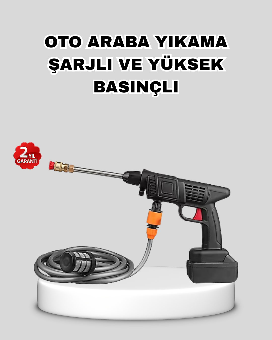1-5 Akülü Araba Yıkama Makinesi 21V Güçlü Basınçlı ve Çift Akülü Taşınabilir - Vipsepet - Görsel 1
