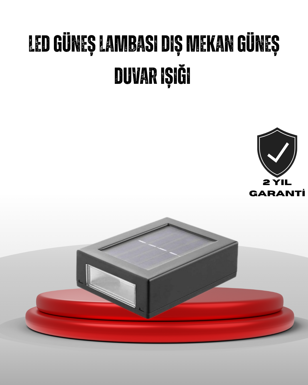 1-52 Güneş Enerjili Su Geçirmez LED Duvar Lambası - Vipsepet - Görsel 1