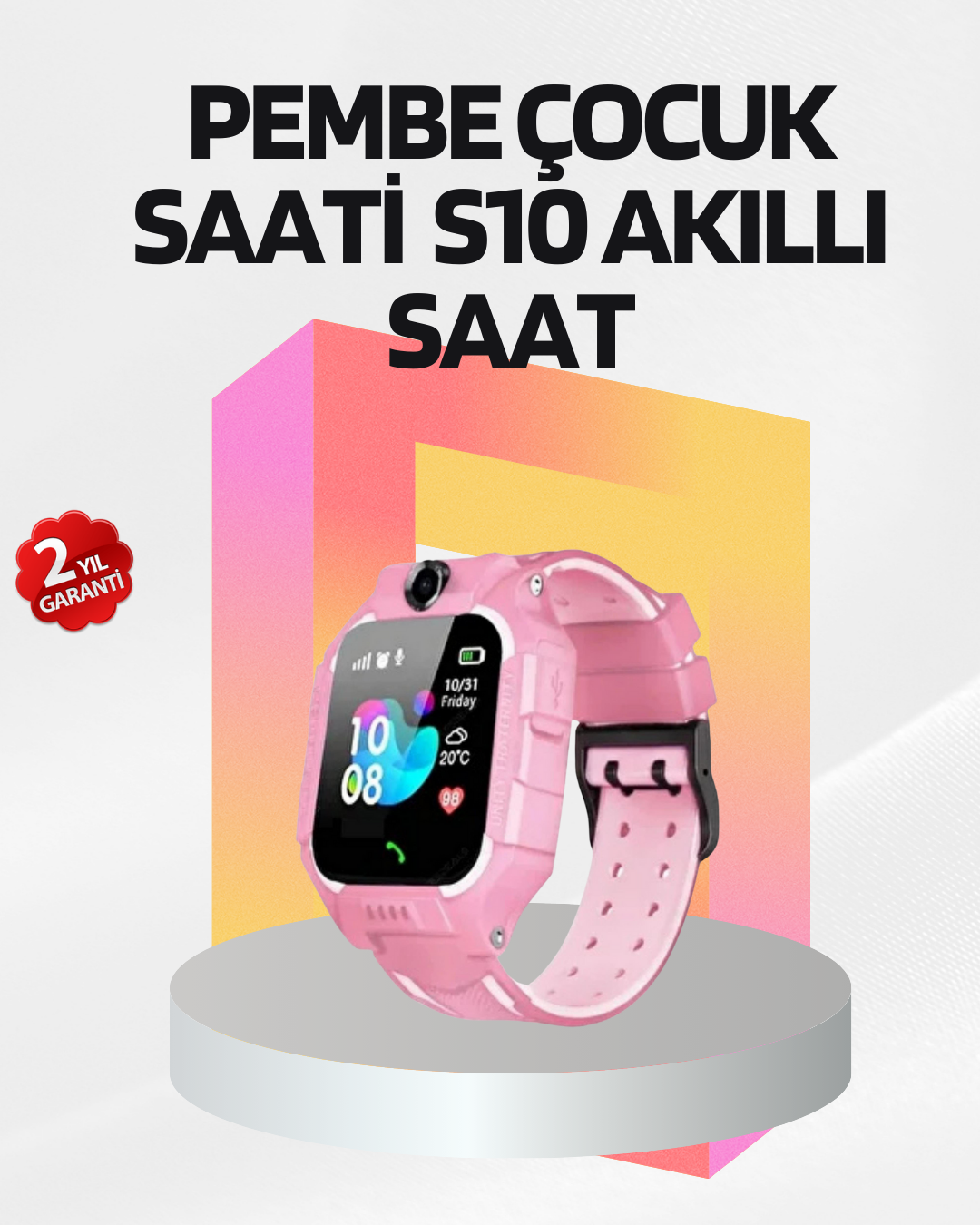 1-55 S10 Çocuk Akıllı Saati Konum Geçmişi ve Alarm Fonksiyonlu - Vipsepet - Görsel 1