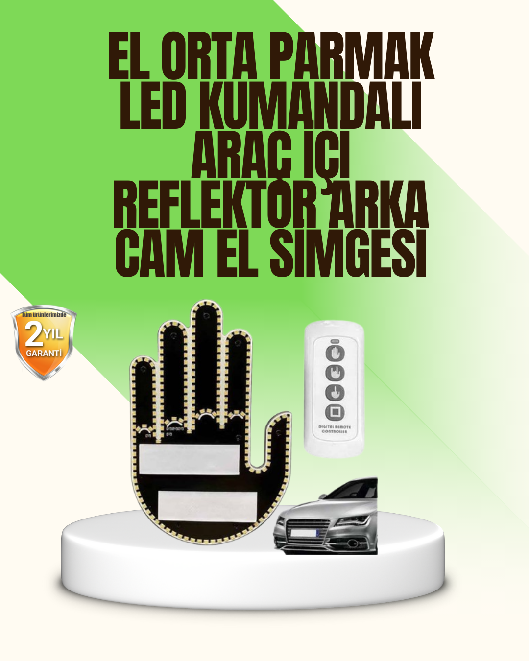 1-57 Uzaktan Kumandalı LED El Park Uyarı Cihazı Suya Dayanıklı Enerji Tasarruflu - Vipsepet - Görsel 1