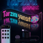 RGB LED Matrix Panel Esnek Yapı Uygulama Kontrollü Kayan Yazı Ekranı - Vipsepet