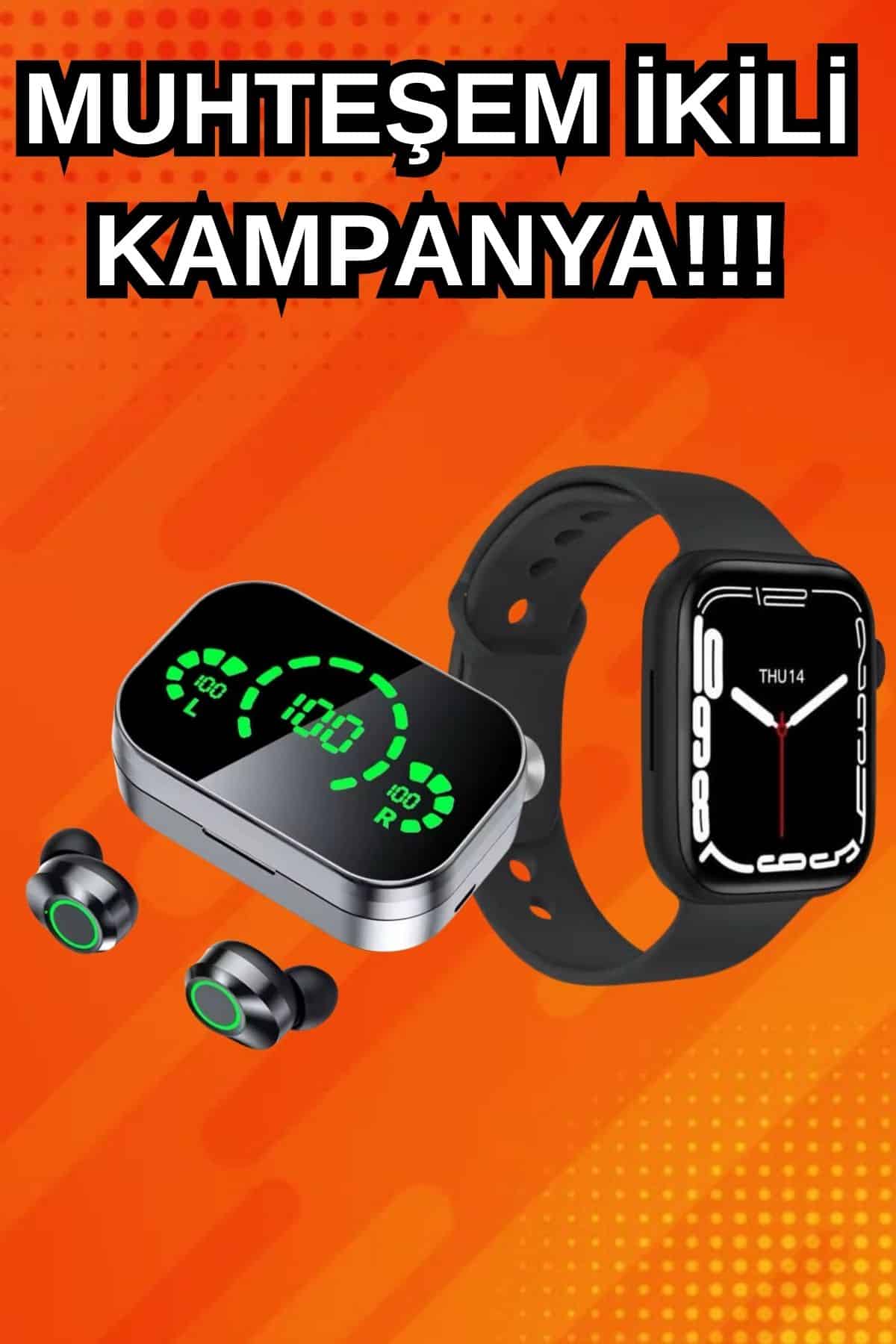 1-6 Yeni Nesil Akıllı Saat ve Ucuz Kaliteli Bluetooth Kablosuz Kulaklık Amoled Ekran - Vipsepet - Görsel 1