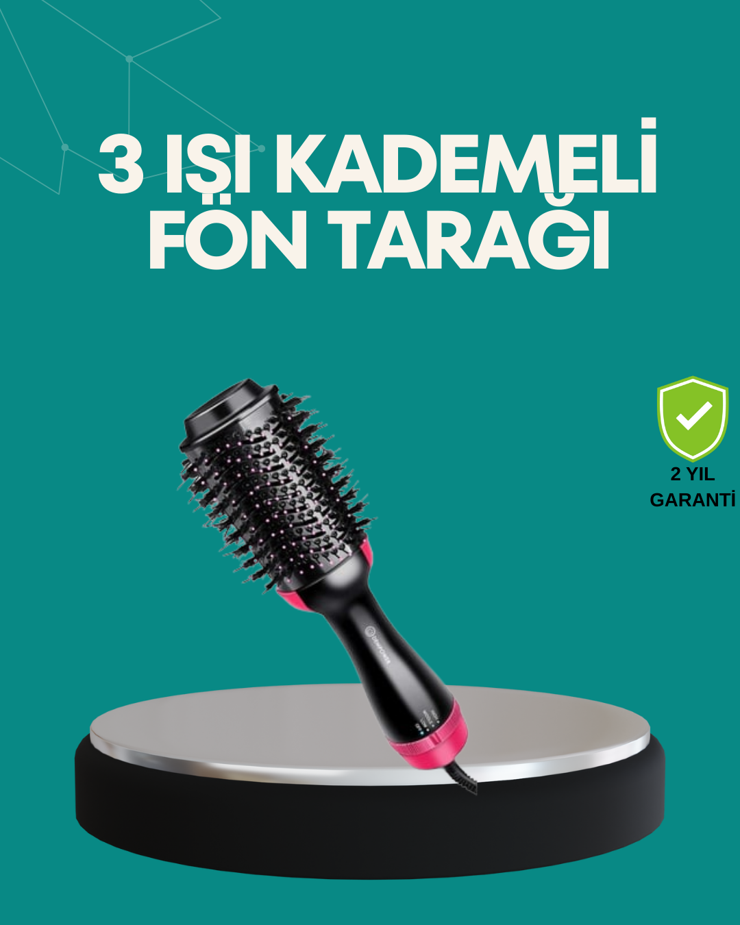 1-60 Kurutmalı Saç Şekillendirici Fönlü Fırça 1200 Watt Güç - Vipsepet - Görsel 1