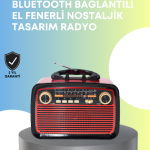 Taşınabilir Bluetooth Hoparlör – Modern Teknoloji ile Nostaljik Radyo Deneyimi, FM/AM Fonksiyonu - Vipsepet