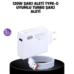 120W Mi Turbo Destekli Hızlı Şarj Cihazı Type-C Uyumlu Akım Korumalı - Vipsepet