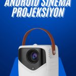 HD Ayaklı Portatif Projeksiyon Cihazı Android İşlemcili Sinema Projektörü - Vipsepet