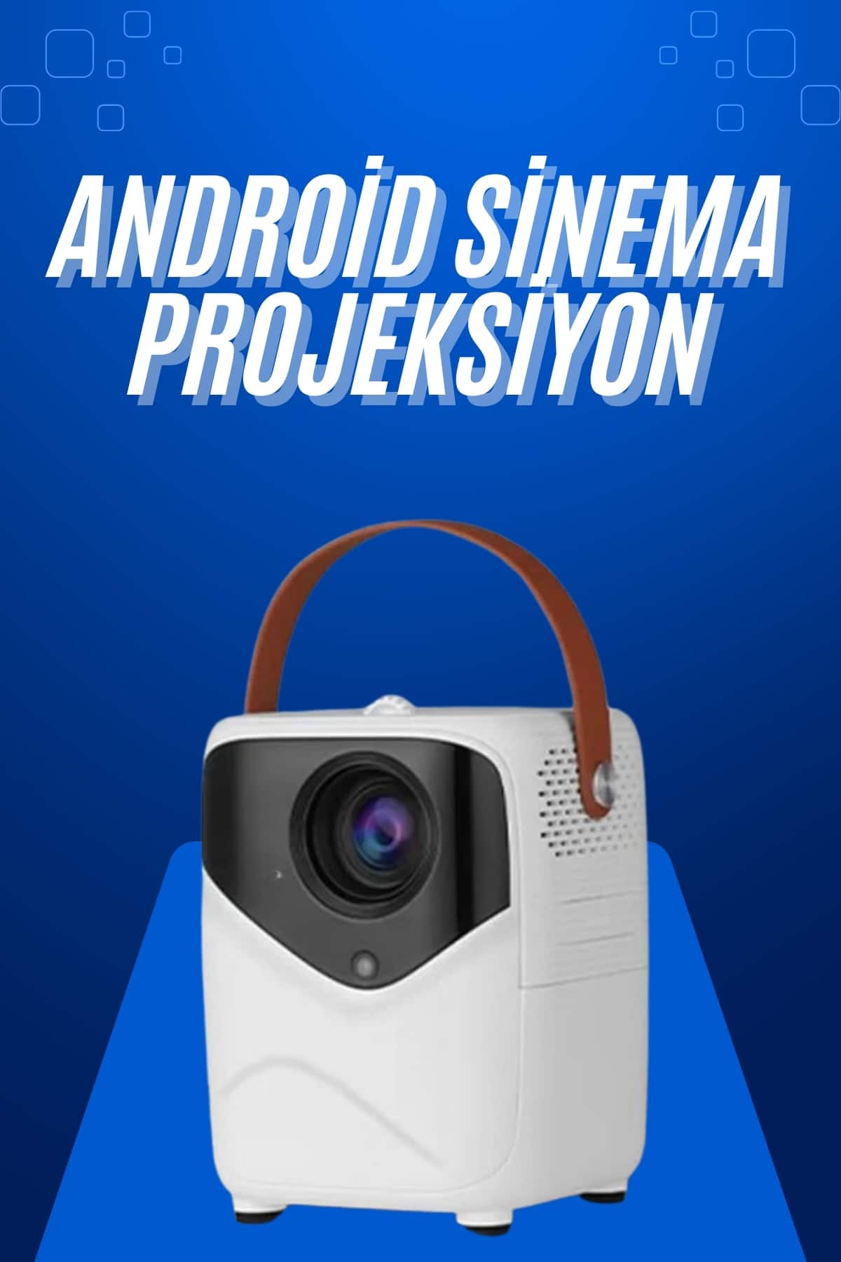 1-66 HD Ayaklı Portatif Projeksiyon Cihazı Android İşlemcili Sinema Projektörü - Vipsepet - Görsel 1