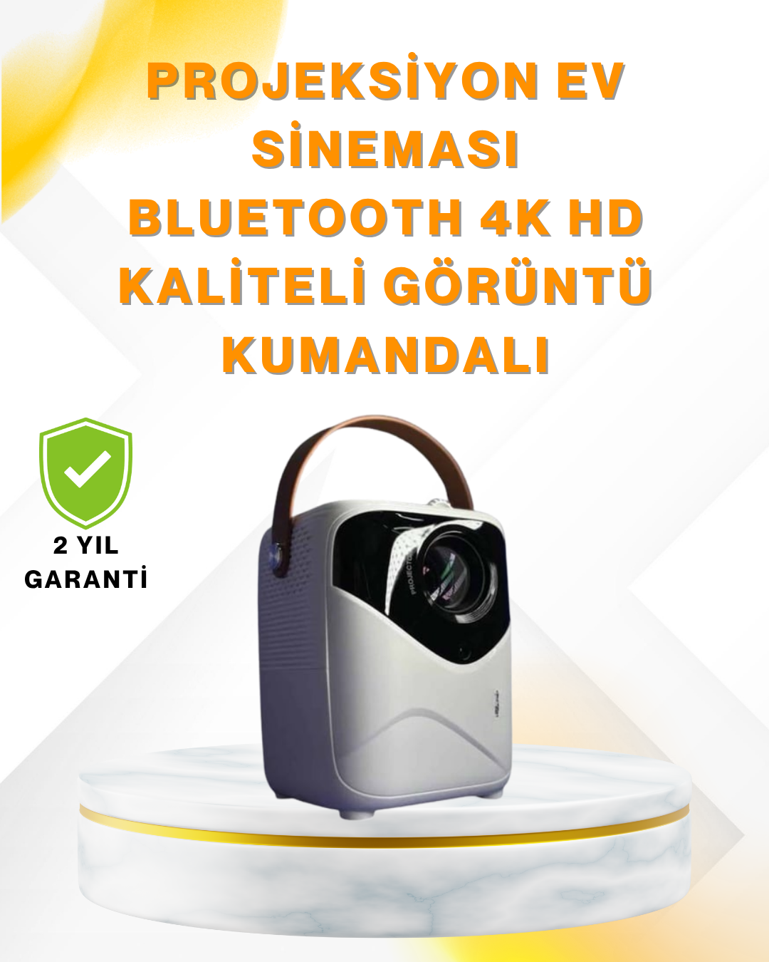 1-66 Ultra HD Çözünürlüklü Taşınabilir Projektör – 1920x1080 Piksel Görüntü Kalitesi - Vipsepet - Görsel 1