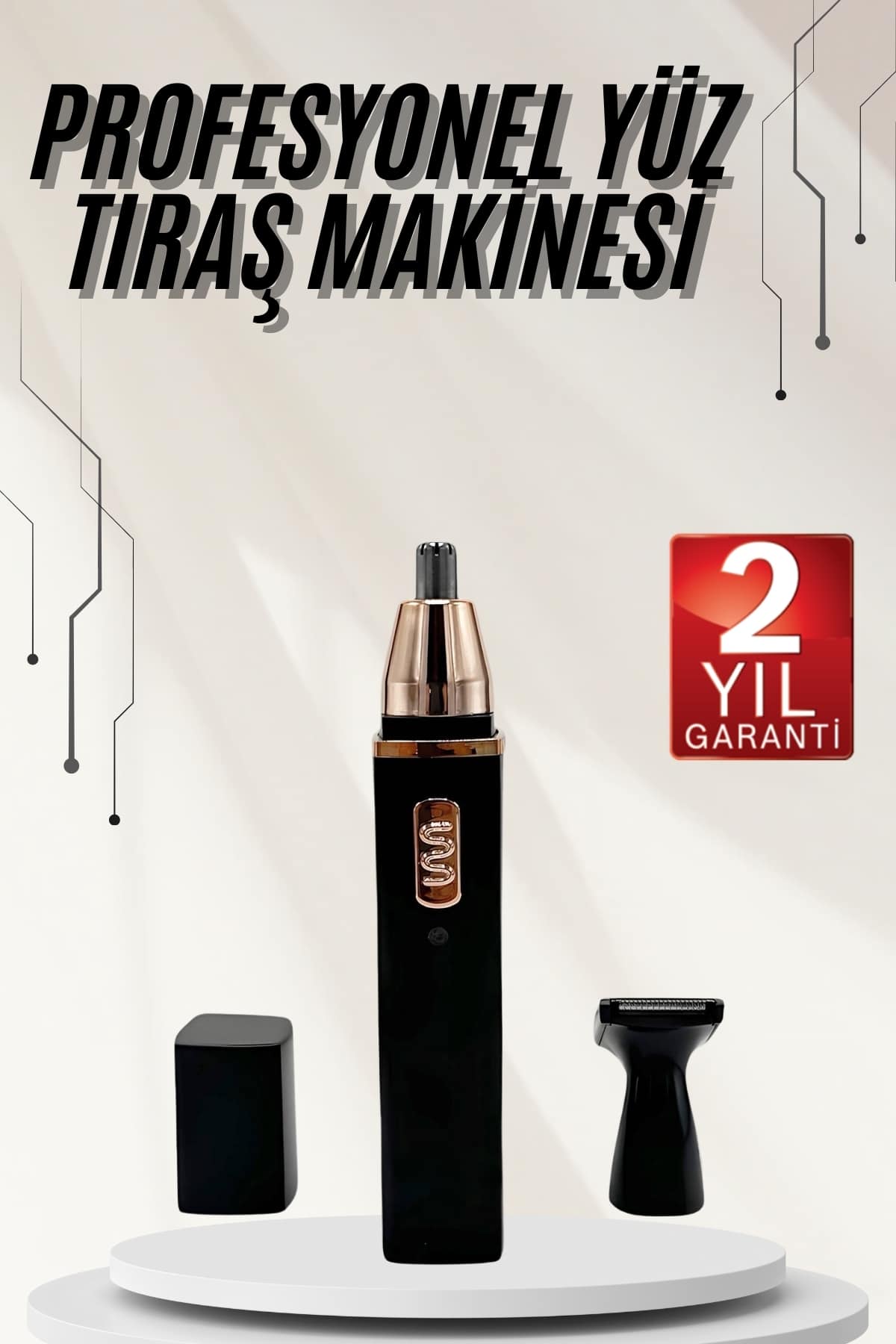1-69 Kulak Burun Tıraş Makinesi Taşınabilir Şarjlı 3 Başlıklı Uzun Ömürlü - vipsepet - Görsel 1