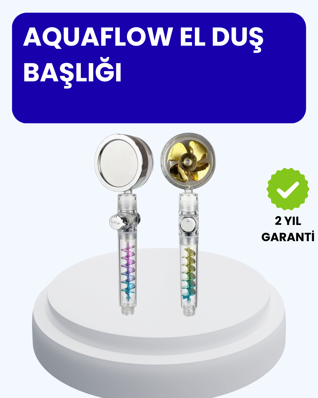 1-7 Sağanak Yağmur Etkili El Duşu – Start Stop Tuşlu Su Tasarruflu - Vipsepet - Görsel 1