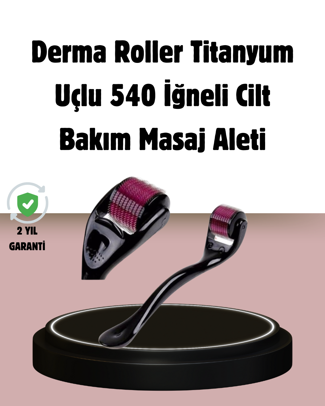 1-70 Dermaroller Titanyum 540 İğneli 1 mm Cilt Yenileme ve Anti Aging Etkisi - Vipsepet - Görsel 1