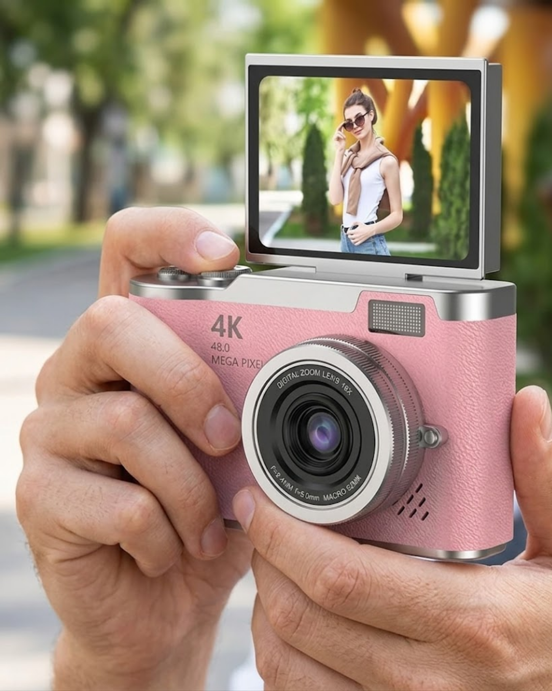 1-71 48 MP Dijital Kamera Flip Ekran 18x Zoom Vlog Selfie Kamera - Vipsepet - Görsel 1